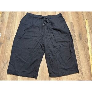 COOFANDY Shorts Mens XXL Black Adult Rayon Linen Blend Drawstring Used